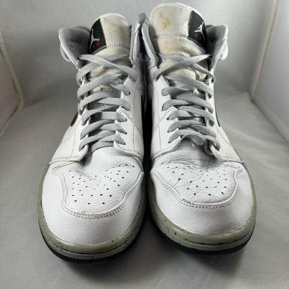 Nike Air Jordan 1 Mid Athletic Shoes - White Cement - Men's size 12 - Picture 8 of 16